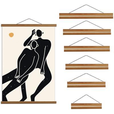 21-100 Cm Teak Pine Wood Magnetic Painting Frame Wood Photo Frame Painting Canvas Poster Frame Canvas Frame Art Hanger Christmas