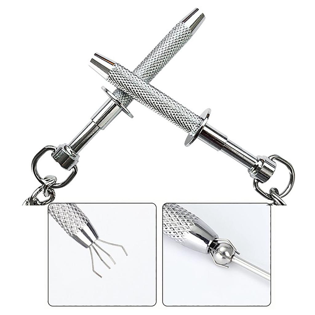 Yemax Nipple Clips with Stainless Bead Grabber 4th for Nipple Adult for SM Nipple Nipple Restraint Nipple Clit 1 Piece Chain, Steel, Design, Clip,