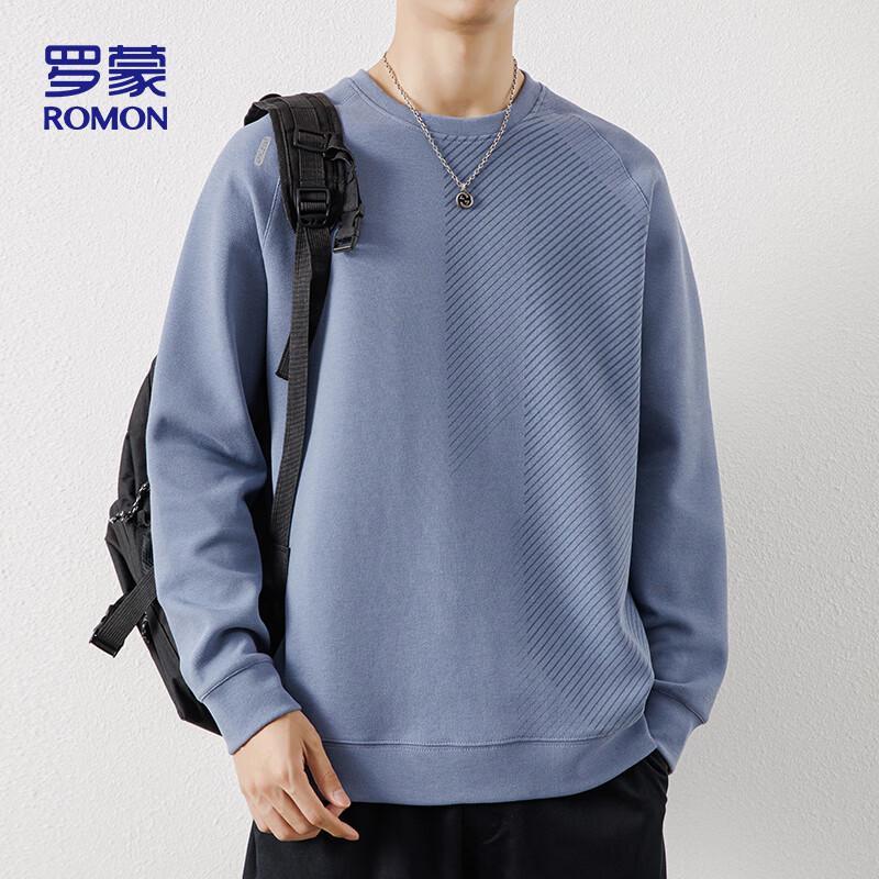 Romon Men's Casual Crew Neck Long Sleeve Sweatshirt