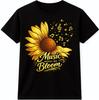 Sunflower Music T-Shirt Makes Me Bloom Funny Floral Flower Lover Gift Tee