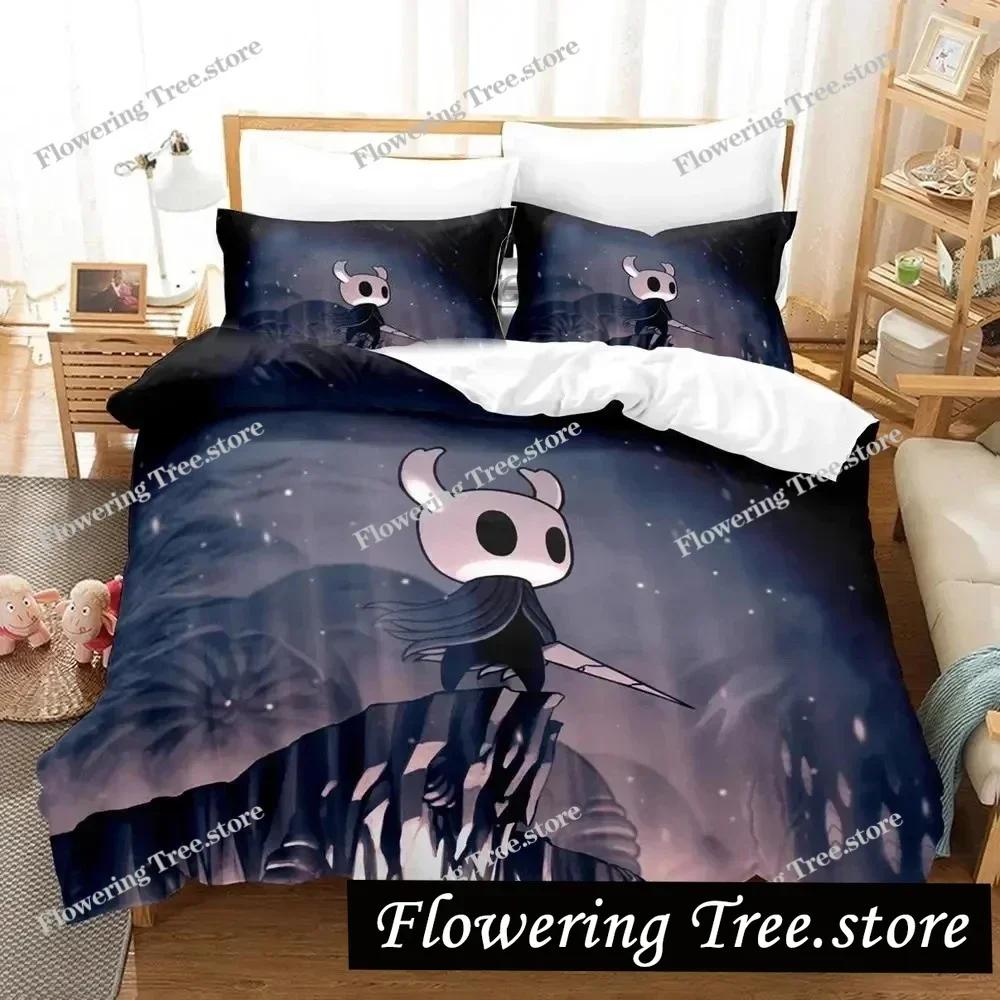 3D Print Hollow Knight Game Bedding Set Duvet Cover Bed Set Quilt Cover Pillowcase Comforter King Queen Size Boys Adult Bedding0