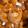 Llavero de Peluche de Vaca de las Tierras Altas Escocesas Kawaii Adornos de Animales de Peluche Lindos Colgante de Peluche Súper Suave Accesorios para Coche Regalo de Navidad