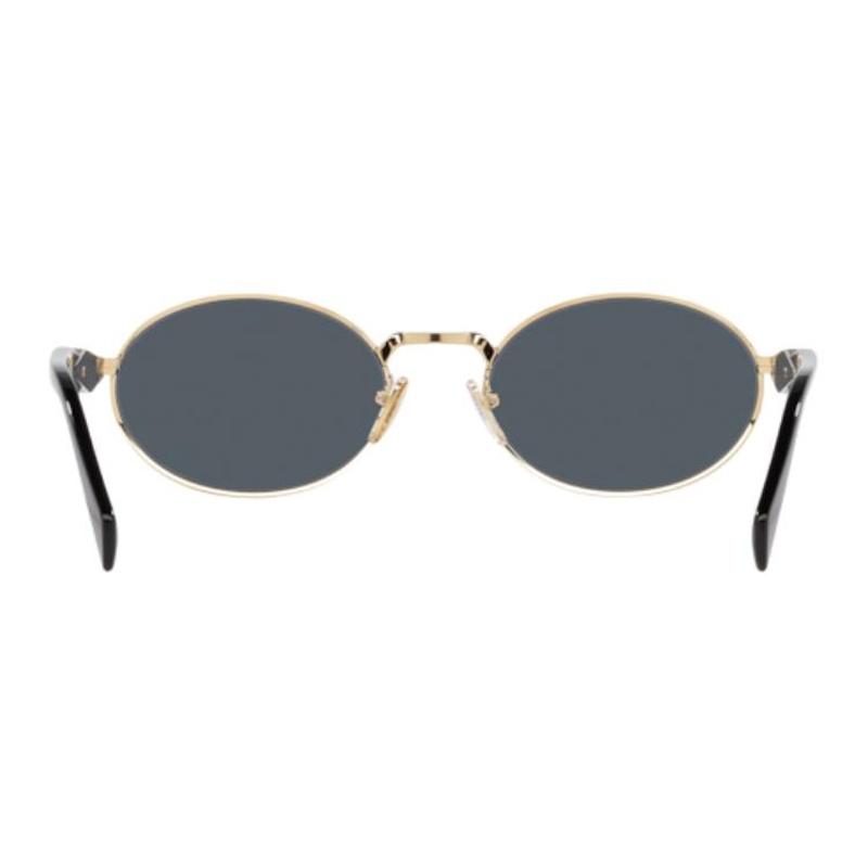 Prada Brand Logo Design, Metal, Oval, Sunglasses, Same Style for Men and Women, Couple Style, Gold