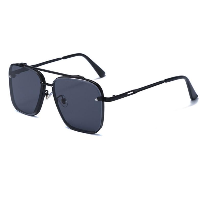 New Gradient Sunglasses For Men Fashion Metal Big Frame Sun Glasses Brand Design Luxury