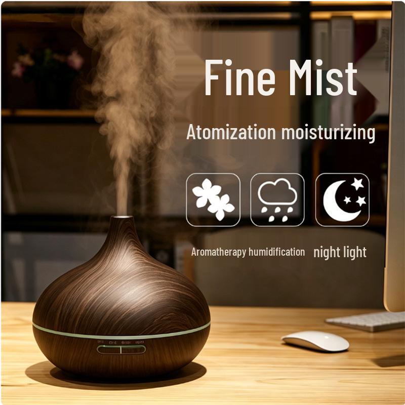Silent Large Mist Aroma Diffuser: Cross-border Wood Grain Humidifier with Automatic Spray