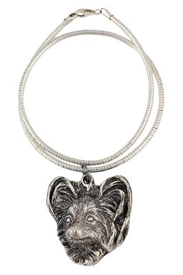 Papillon, Continental Toy Spaniel, cão borboleta - colar de cachorro, joia exclusiva para o fã de cães, pingente de víbora exclusivo da marca