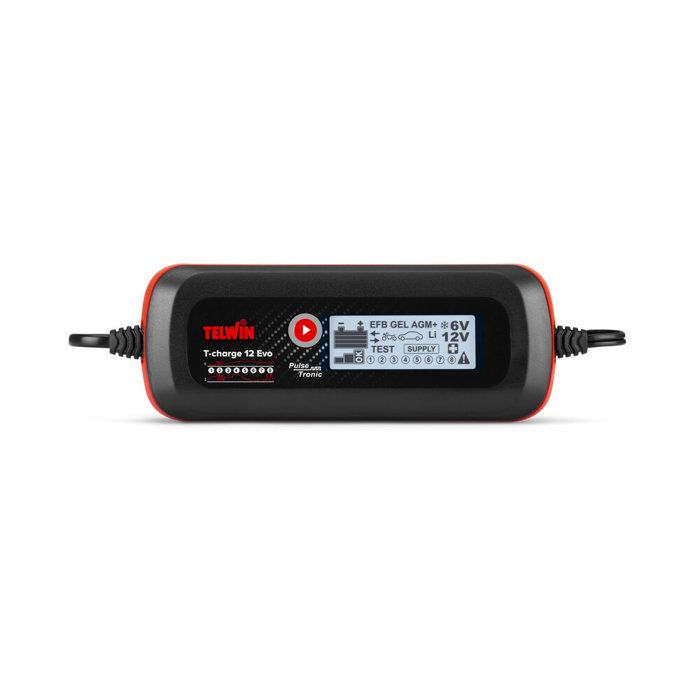 Chargeur de batteries - T CHARGE - 12 EVO - 6V/12V - Maintenance automatique - Testeur alternateur