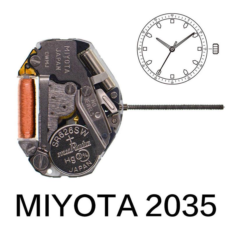 BOLD Movement Miyota 2035 Quartz Movement Watch Three-Hand Calendarless Repair Calendar Parts Hot Sale High Quality Accessories·