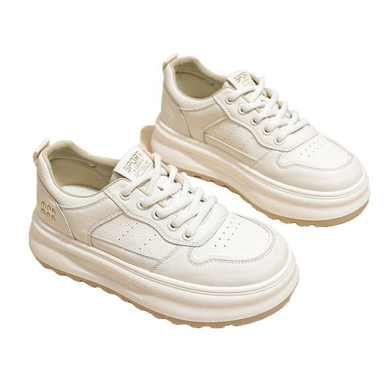 Leather thick-soled heightening little white shoes women's shoes versatile board shoes spring and summer new casual sports shoes
