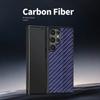 Luxury Carbon Fiber Texture MagSafe Case For Samsung Galaxy S25 S24 S23 S22 Plus Ultra Alloy Lens Shockproof Cover