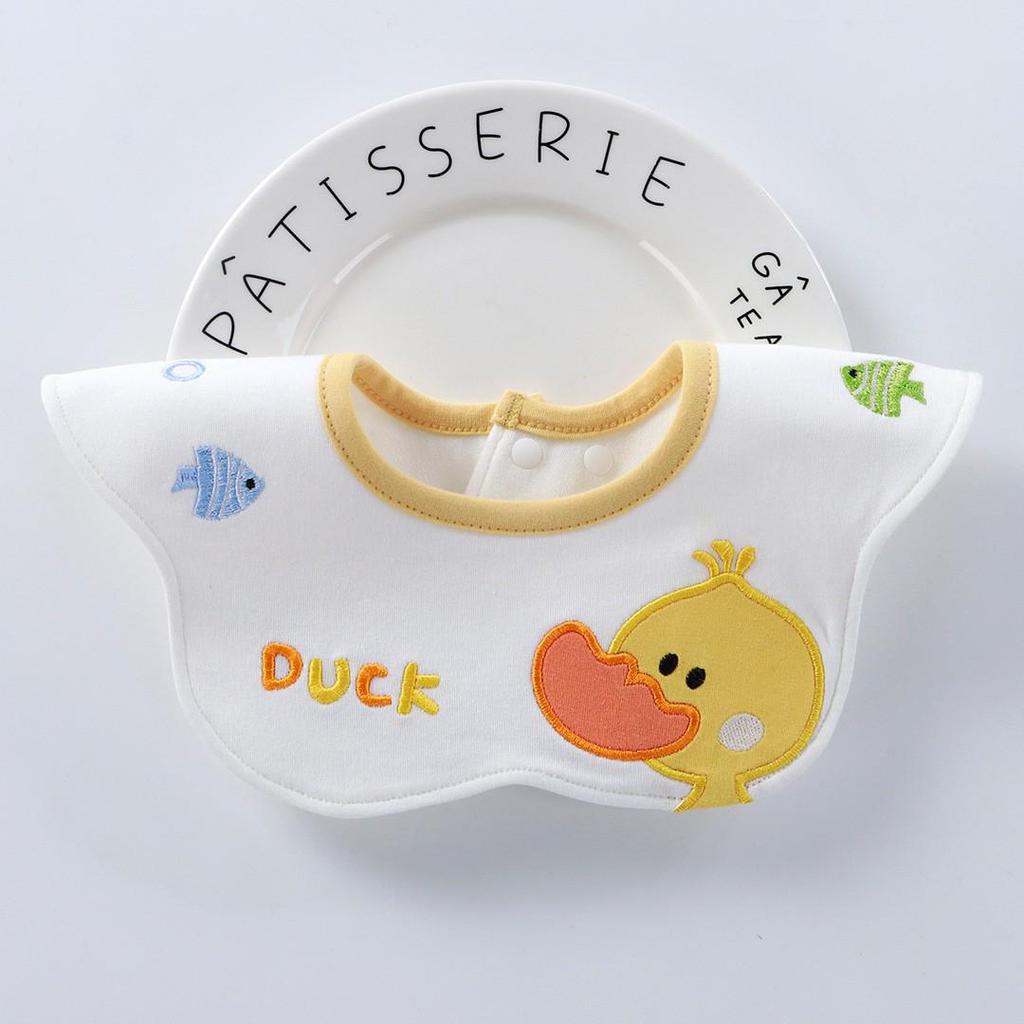 360° Cartoon Cotton Baby Bibs - Waterproof, Anti-Spit Up, Newborn Edition