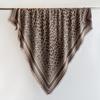 Spring and Autumn new rice gray leopard print scarf women's double-sided imitation cashmere thickened warm fringed large square scarf shawl dual-p