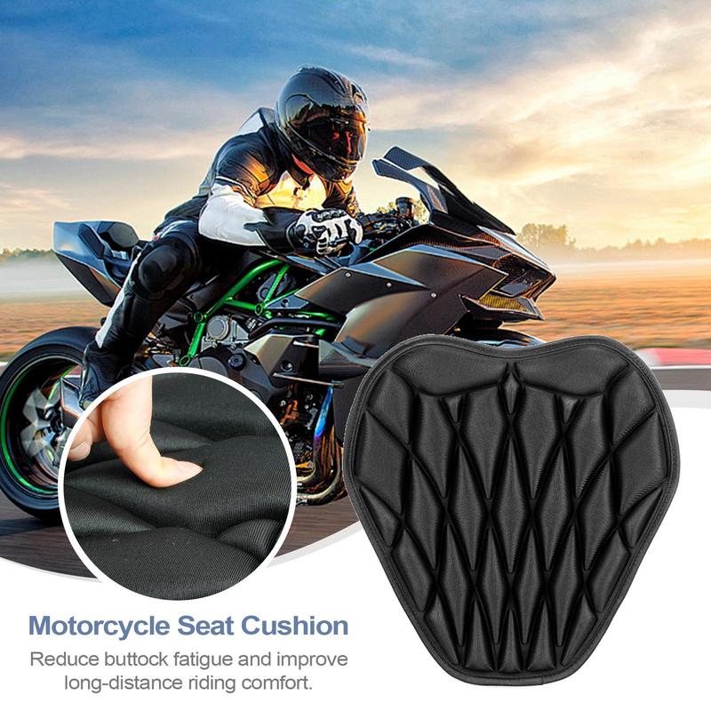 Motorcycle Seat Cushion Pad Comfortable Motorbike Pad Shock Absorption 3D Soft Cover Comfort For Adults Women Men Long Rides