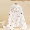 Spring Summer Baby Hooded Cloak Bath Towel Four Layers Crepe Children Hooded Gauze Wear Cotton Cloak
