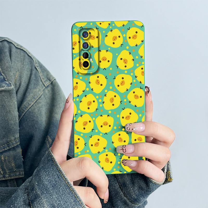For Realme 7 RMX2151 RMX2155 Phone Case Realme7 4G Back Cover Soft Silicone Sweet Lovely Cartoon Panda Flower Printed Coque Capa