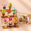 Mattoncini da Costruzione in Vaso Beauty & Bloom: Giocattolo da assemblare con linguaggio floreale per bambine, Decorazione da scrivania, Regalo