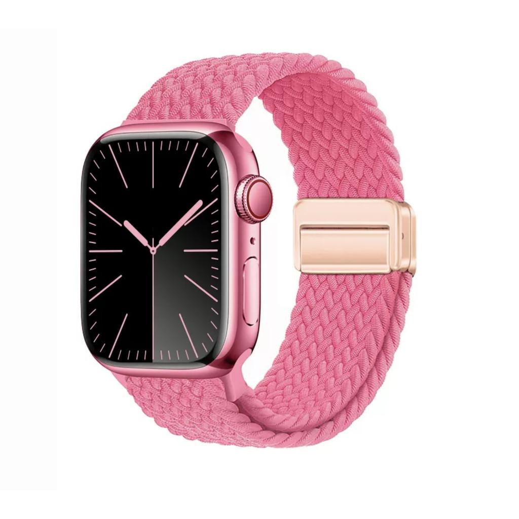 Nylon Braided Band Strap Compatible For Apple Watch S10 46mm 44mm 40mm 45mm 49mm 41mm 38mm iWatch Series Se 10 7 3 5 6 8 9 Ultra