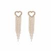 Silbernadel Strassstein Herz Quaste Ohrringe - Luxuriöser & Modischer Ohrschmuck für Damen