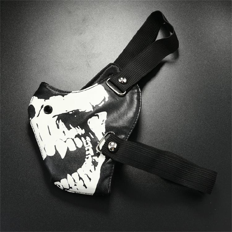 Halloween Maske Motorrad Biker Halbgesichtsmaske Staubschutz Sportmaske Maskenball Maske Nachtlicht Skelettmaske Geschenk