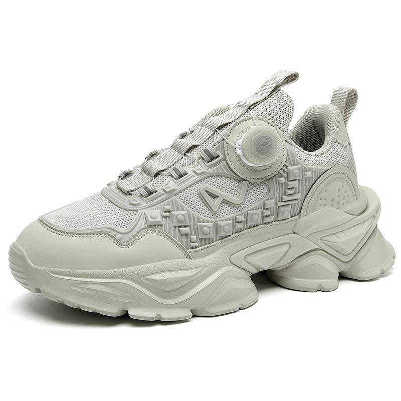 

2025 Spring Men s Trendy Dad Running Shoes with Rotating Buckle, Large Size EU 45 хаки