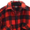 WINTER KING 50s Vintage Triangular Wool Bag Check Pattern Long Sleeve Shirt Men's Used