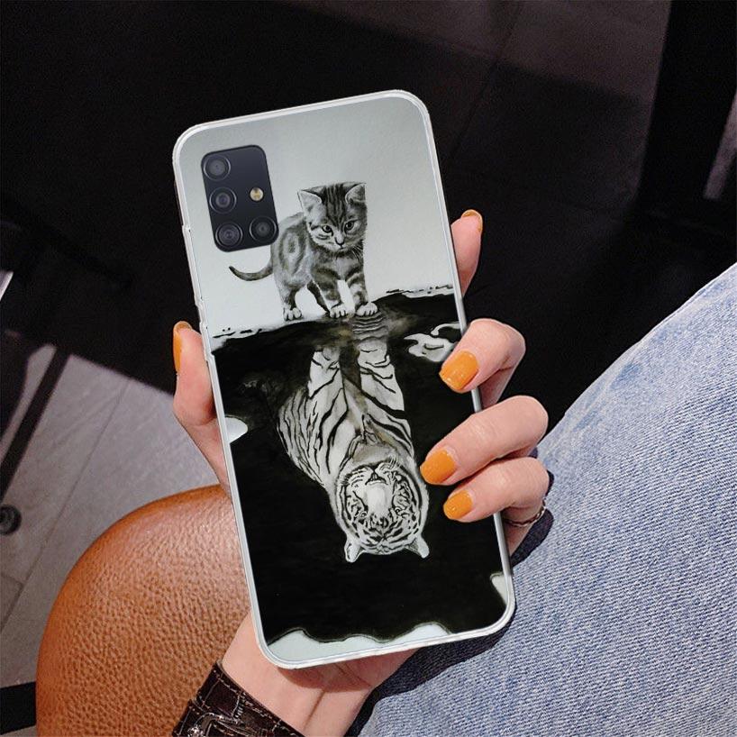 Cool Animal Big Cat Tiger Phone Case For Samsung Galaxy A52 A32 A22 A12 A51 A31 A50S A30S A20S A10S Note 20 Ultra 10 Plus S10 A7