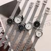 Decorative Small Circular Wristwatch For Women Retro Korean Minimalist Trendy Quartz Watch Metal Band Jewelry Clasp Daily Life