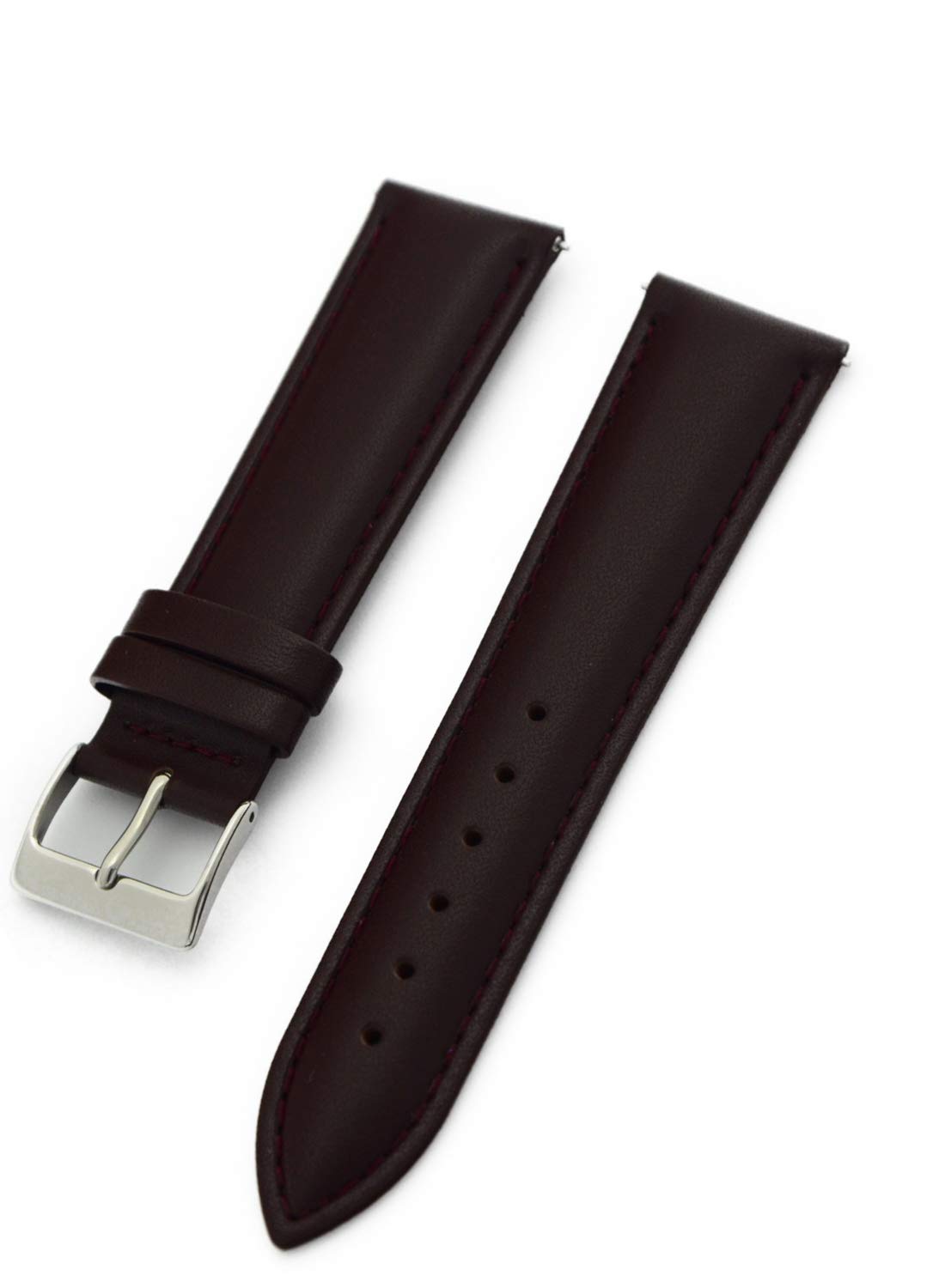 CASSIS Calfskin Watch Strap, Waterproof Backing, REIMS 20mm Burgundy, with Replacement Tool, D10257A1081020