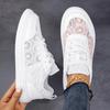 Damenschuhe Sommer atmungsaktive Spitze Netzschuhe flache Sohle vielseitige Freizeitschuhe leicht und bequem Board Schuhe