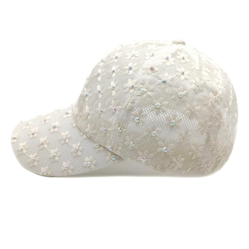 Stylish Floral Baseball Cap For Women And Men With Adjustable Strap Sun Protection Polyester Fabric Outdoor Caps