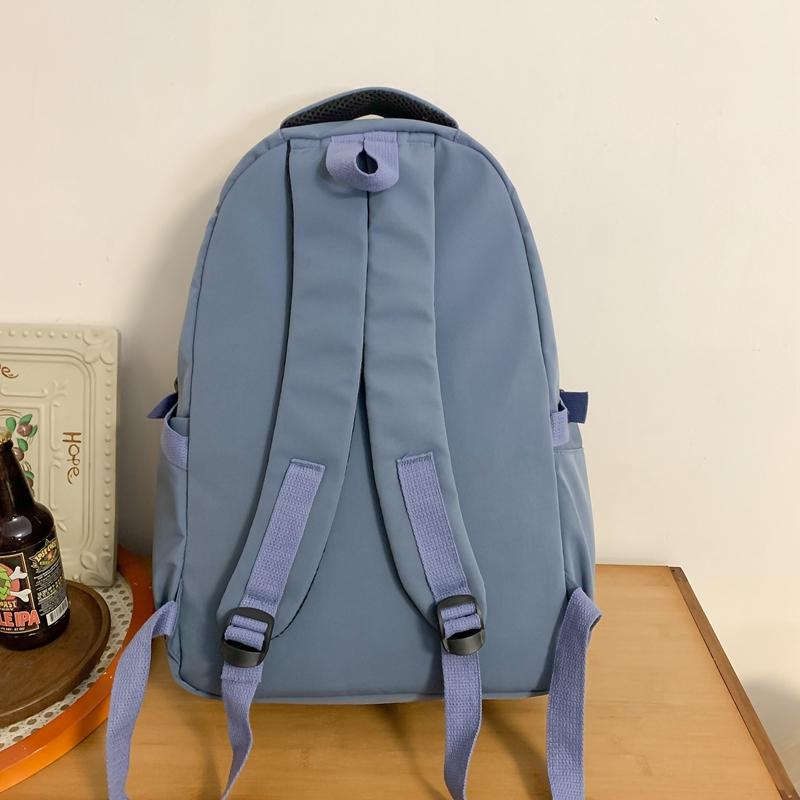 Сплошной цвет школьный женский рюкзак для старшеклассников — фото 11