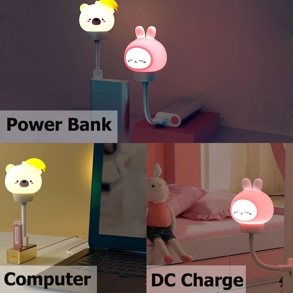 Kitten Design Dimmable USB Night Light Portable Mini Size Remote Control Light Cute Cartoon Night Light Home Decor