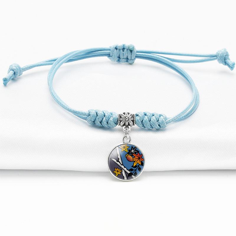 Stunning Lake Blue Demon Slayer Time Gem Bracelet Anime Character Design