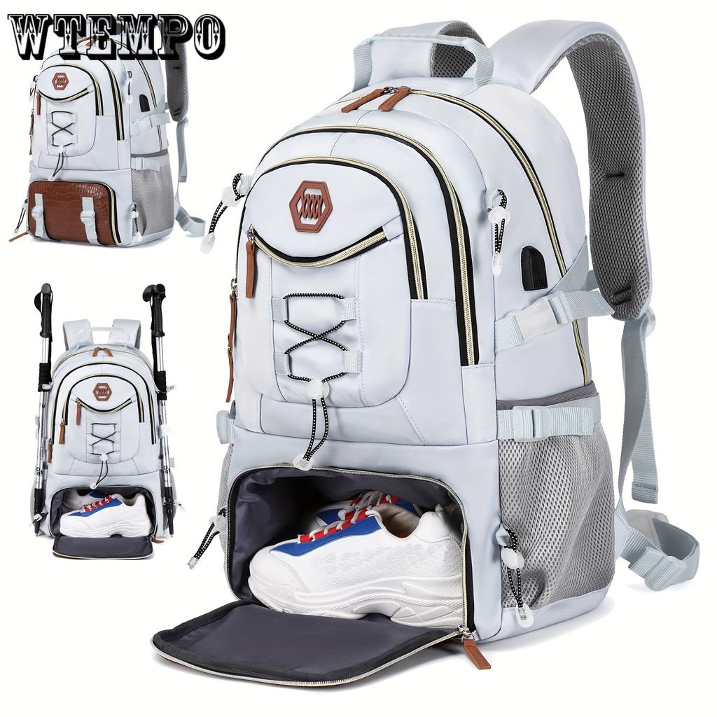 Venkovní cestovní batoh s velkou kapacitou pro sportovní kempování, vhodný pro muže i ženy s 17palcovým přihrádkou na notebook