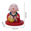 Monk Dashboard Ornament Car Ornaments Dashboard Ornament Solar Powered Buddha Statue Nodding Little Monk Collectible Figurines