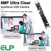 ELP 8MP USB Camera Module with 4K Lightburn Camera for PC Laser Engraving Mini Autofocus Webcam CCTV USB Surveillance Camera for Raspberry Pi Laptops