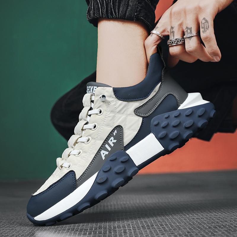 Mens Casual Shoes Hot Sale Light Breathable Fitness Casual Shoes Men Fashion Sneakers Trend Lace-up Shoes Outdoor Non-slip Shoes