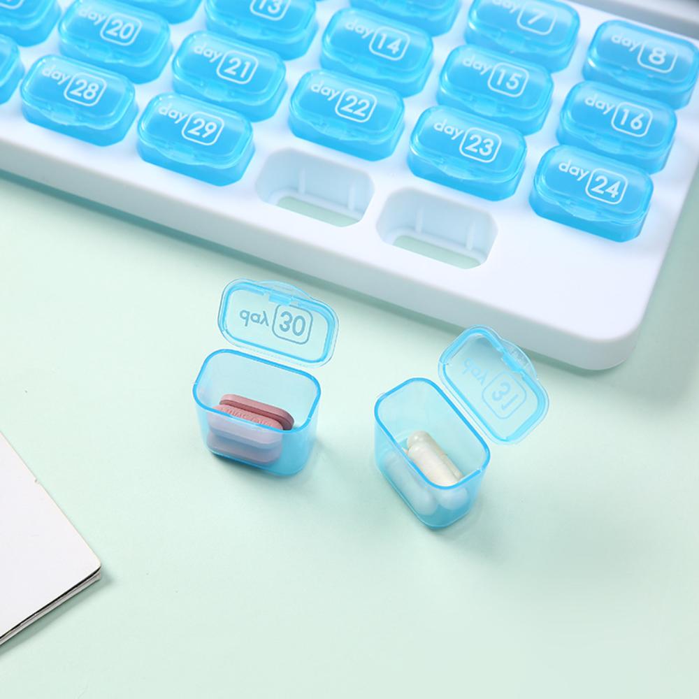 New Hot Premuim Portable 31 Day Monthly Pill Organizer Storage Case Box Holder for Daily Medicine Vitamin Fish Oils Supplement