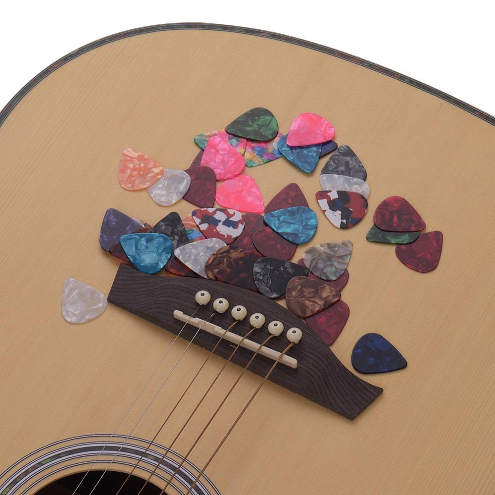 120pcs Different Thickness Guitar Picks Colorful Guitar Accessories Celluloid Guitar Picks  Guitar