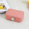 Pastel Double-layer Jewelry Storage Box for Earrings, Rings, and Necklaces - Portable PU Case