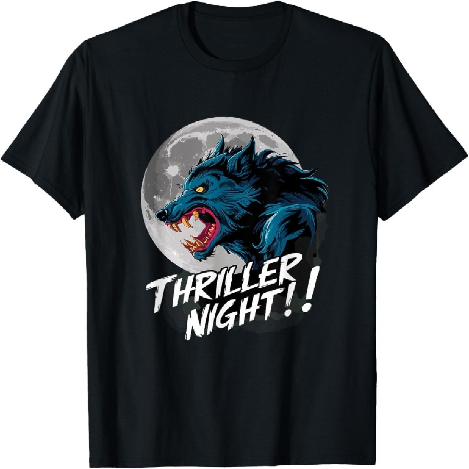 

Thriller Night Werewolf and Moonlight Howling T-Shirt XXXXXL різнокольоровий