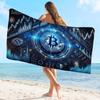 Trends Bitcoin Microfiber Printed Beach Towel Mountain Climbing Yoga Beach Swimming Running Absorbent Soft Towel