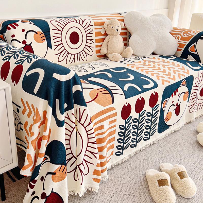 Thick Sofa Protector Soft Pet Friendly Multifunction Sofa Towel Easy-care Sofa Cover for Living Room Sofa