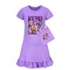 Demon Kpop Hunters Girl Short Sleeve Sleep Dress With Ruffle Hem For Use Bedroom