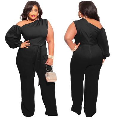 Damen Übergröße Sport Weitbein Mode Jumpsuit
