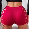 3PCS Sexy Side Hollowed-out Boxer Briefs Women Solid Color Seamless Underwear Simple Safety Pants  Mid-waist Comfortable Panties