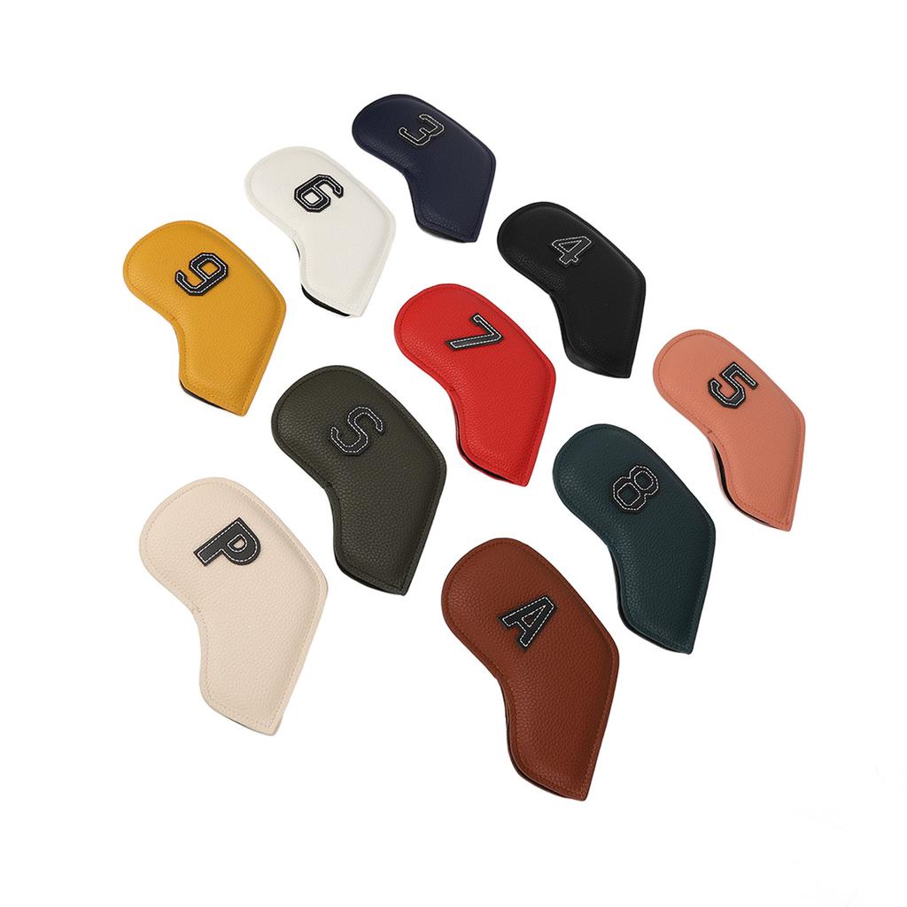 10Pcs Golf Iron Club Head Covers Headcovers Set Golf Iron Covers for Golfer Lovers