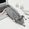 Cartoon Animals Plush Pencil Case Soft And Cute Creative For Girls Niche Student Stationery Desktop Pencil Storage Bag