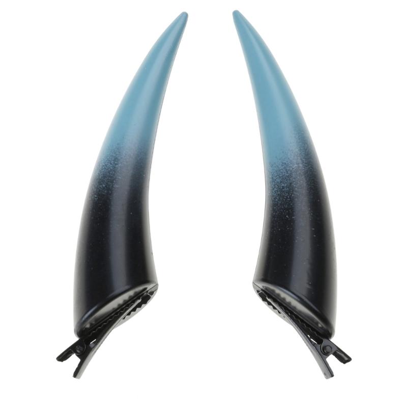 2pcs Halloweens Devil Horn Ear Hair Clip Hairpin Women Hair Barrettes Cosplays Hair Accessories for Party Costume Props