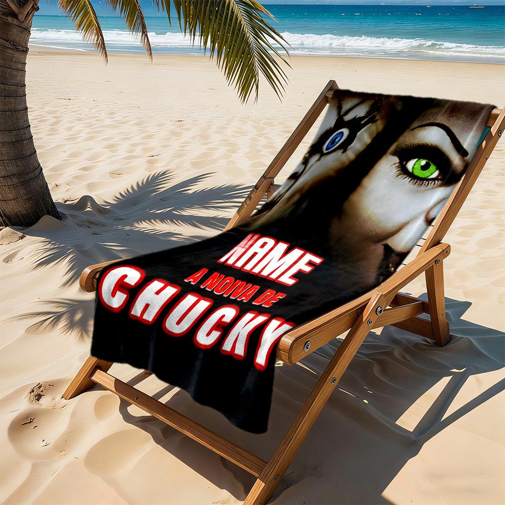 Chucky's Bride: Horror Romance Customized Name Beach Towel Soft Durable Quick-Dry